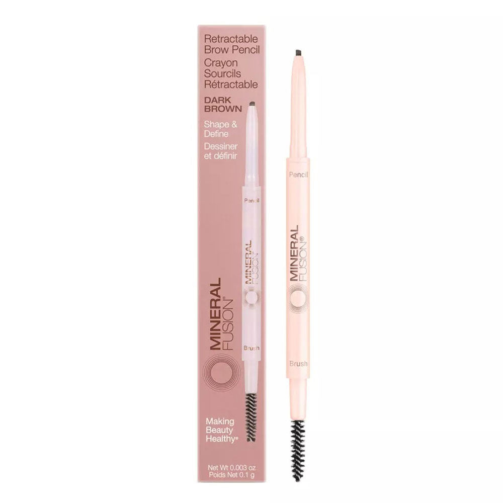 Mineral Fusion Retractable Brow Pencil, Dark Brown, 0.03 Oz
